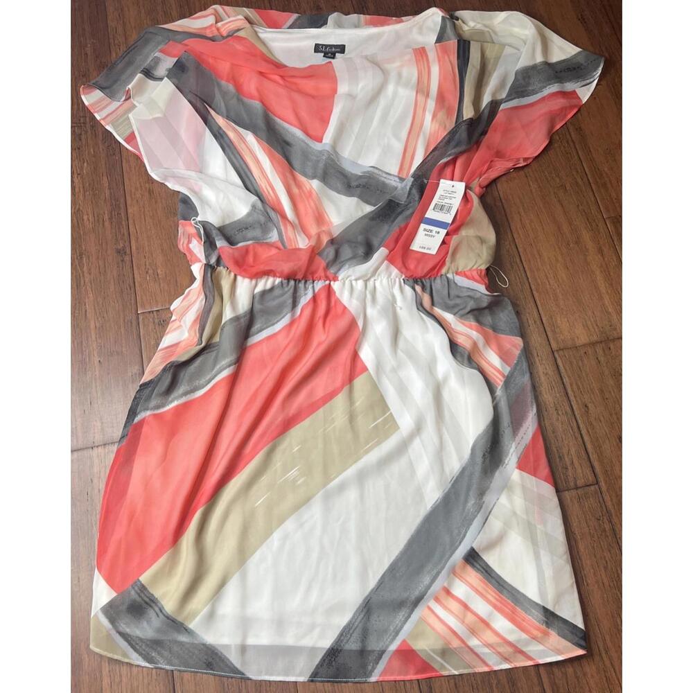 SL Fashion Multi Color Blouson Top Dress NORDSTROM DRESS $88 MSRP - BRAND NEW